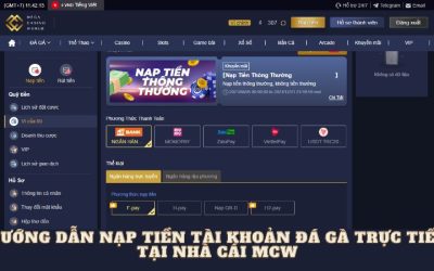 Hướng Dẫn Nạp Tiền Tài Khoản Đá Gà Trực Tiếp Tại Nhà Cái MCW